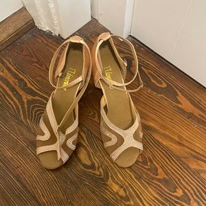 TT dancewear rhinestone shoes.